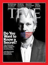 Julian Assange on the cover of Time magazine.